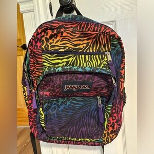 Jansport cheetah print multicoloured backpack. Gently used in great condition.